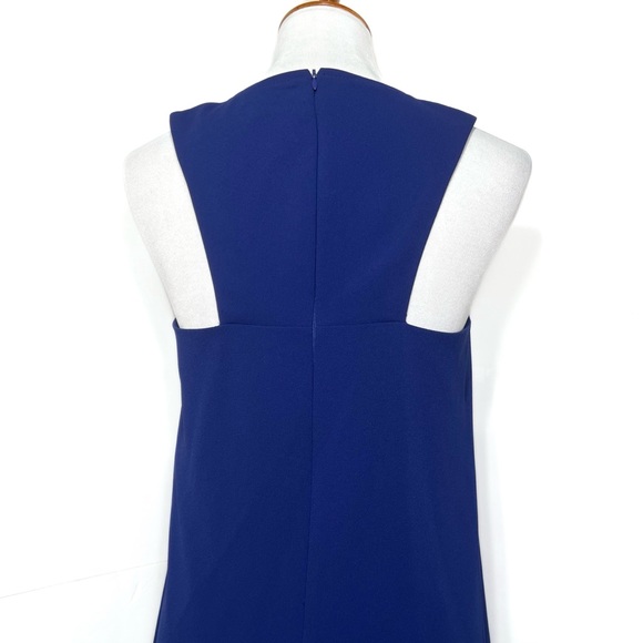 Trina Turk Royal Blue Racerback Cutout Sleeveless Mini LBD Shift Dress Size 4 - Picture 7 of 11
